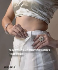White Net Zarkan-Work Evening-Wear Ready-To-Wear Saree