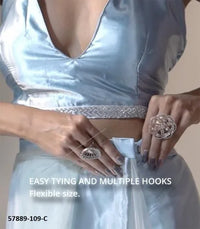 Light Blue Net Zarkan-Work Evening-Wear Ready-To-Wear Saree