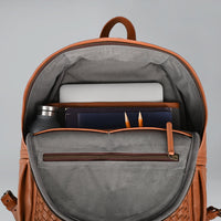 Weaved Journey Leather Backpack