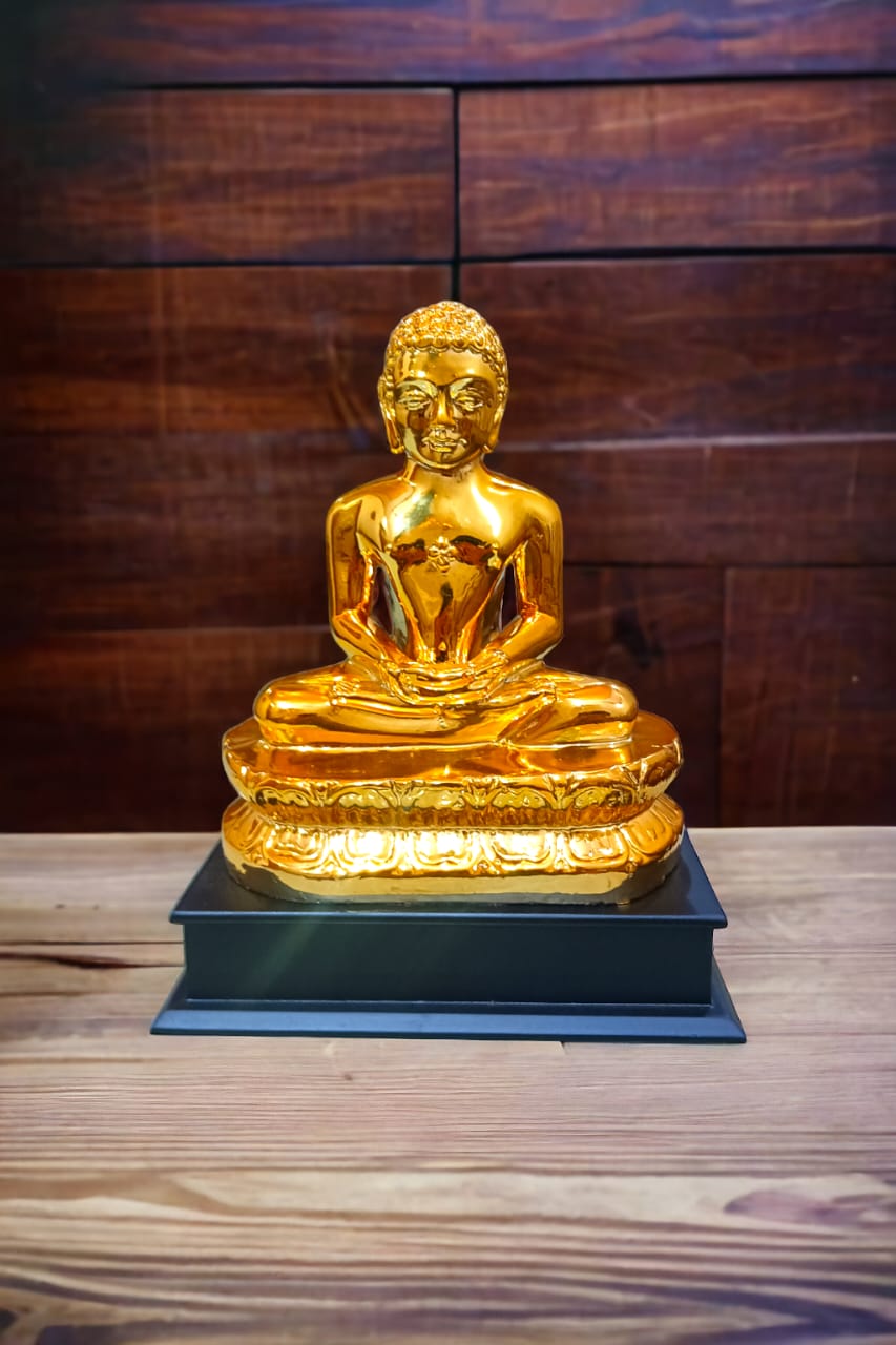 Mahaveer Bhagwan Gold Plated