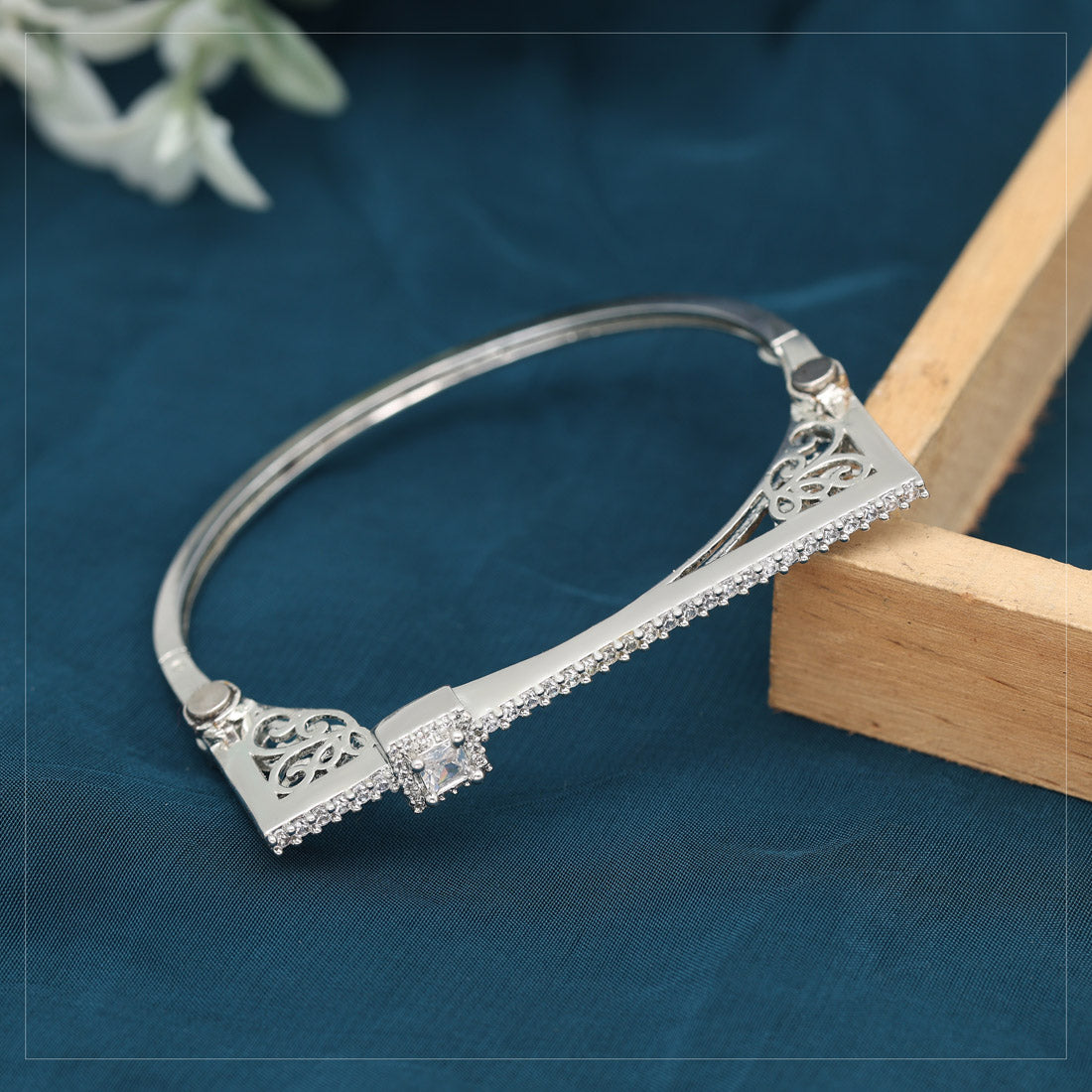 Silver Color American Diamond Bracelet