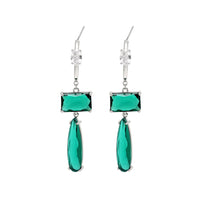 Green Color American Diamond Earrings