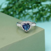 Blue Color American Diamond Finger Ring