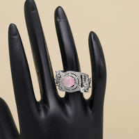 Pink Color American Diamond Finger Ring