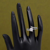 Silver Color American Diamond Finger Ring