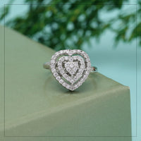 Silver Color American Diamond Finger Ring