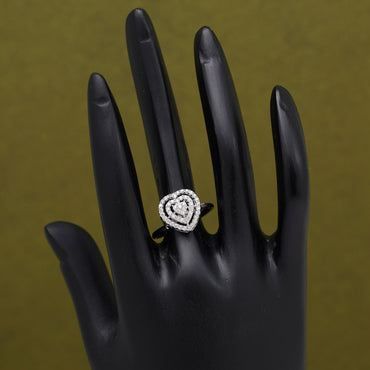 Silver Color American Diamond Finger Ring