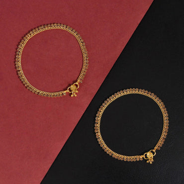 Gold Color Rhinestone Anklets