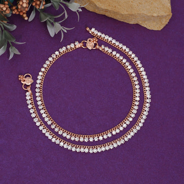White Color Anklets