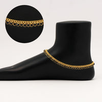 Black Color Rhinestone Anklets