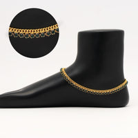Green Color Rhinestone Anklets