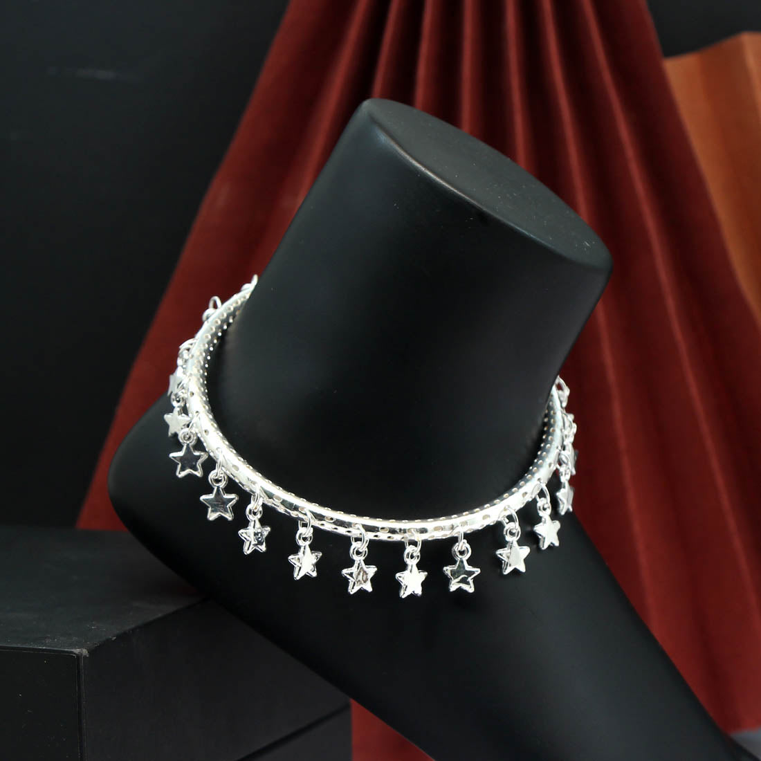 Silver Color kada Anklets