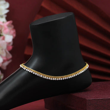 Gold Color Rhinestone Anklets