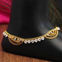 White Color Rhinestone Anklets