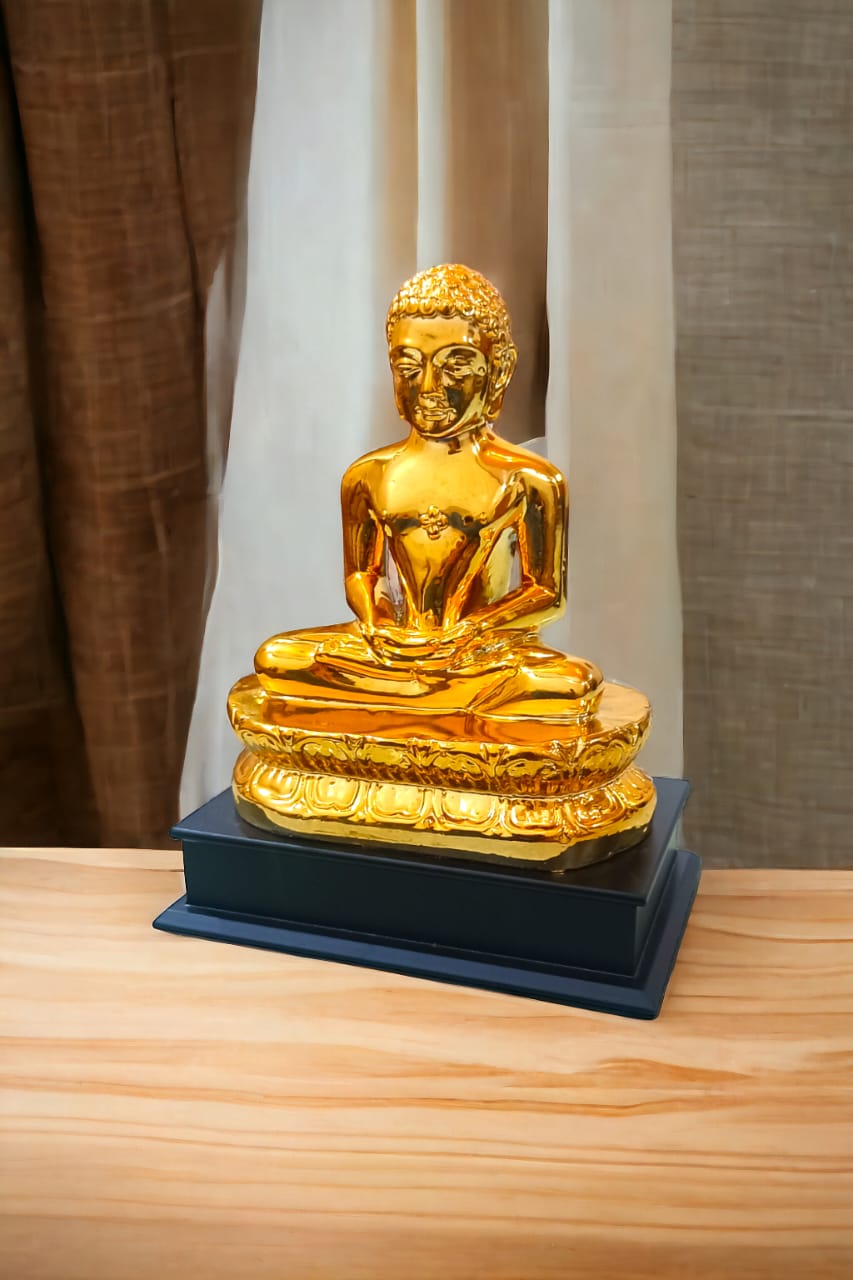 Mahaveer Bhagwan Gold Plated