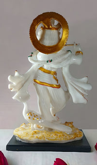 Standing Krishna White Gold