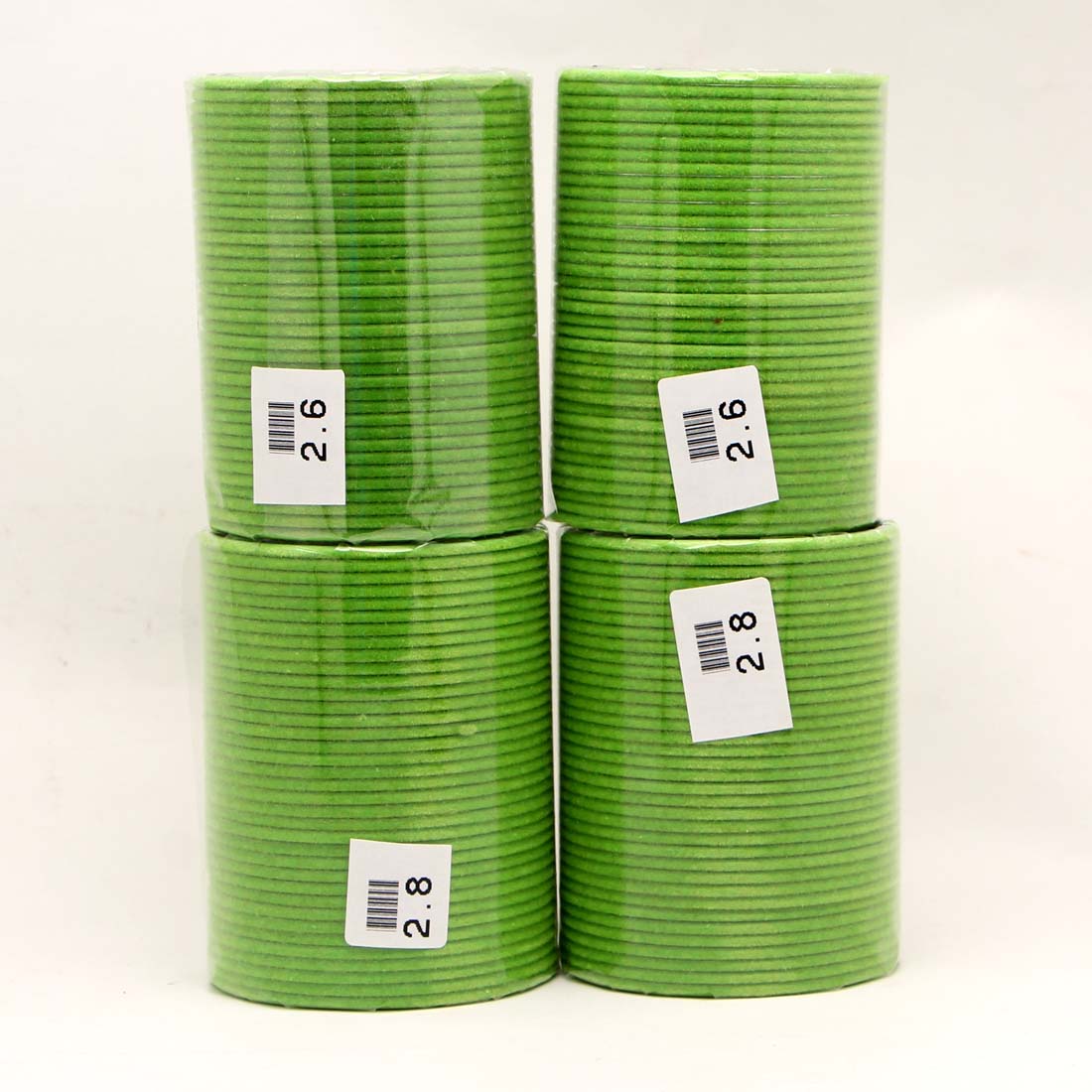 Parrot Green Color 4 Set Of Velvet Fashion Bangles Combo Size(2 Set Of 2.6, 2 Set Of 2.8)