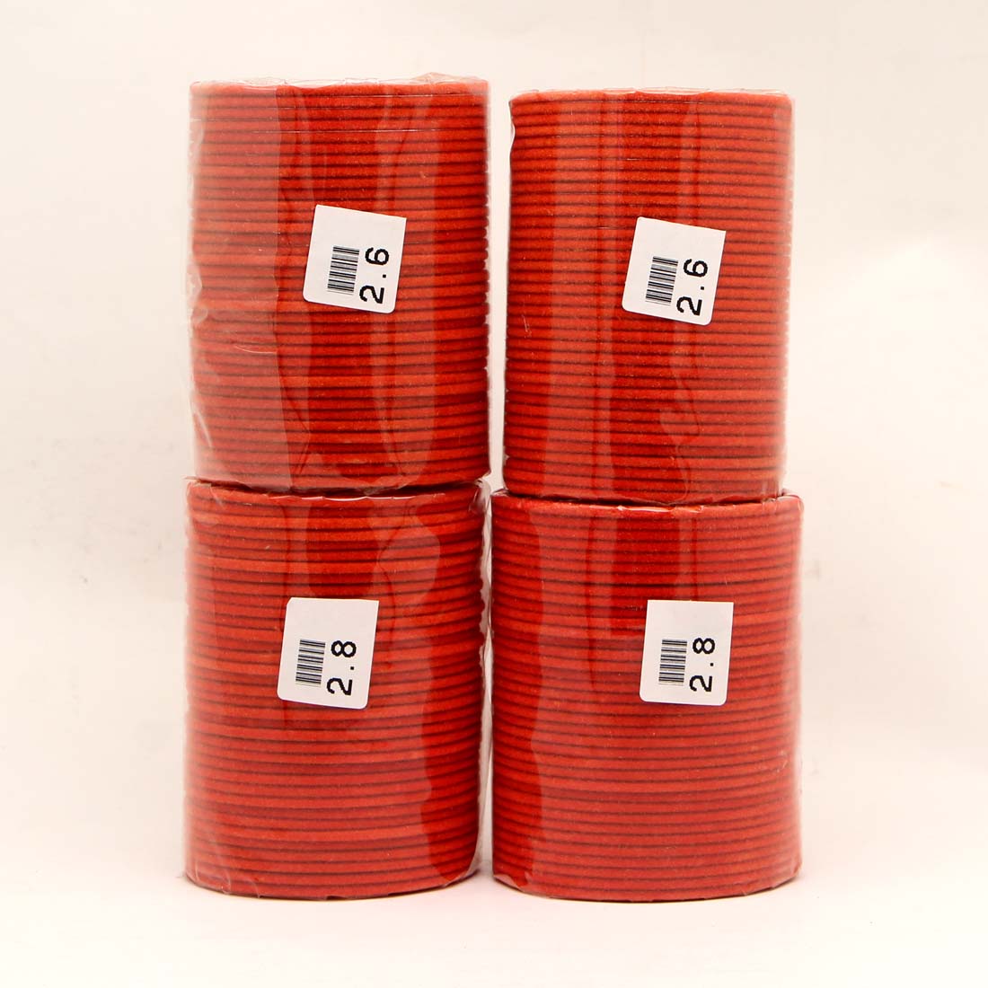 Orange Color 4 Set Of Velvet Fashion Bangles Combo Size(2 Set Of 2.6, 2 Set Of 2.8) FB133CMB