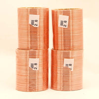 Peach Color 4 Set Of Fashion Bangles Combo Size(2 Set Of 2.6, 2 Set Of 2.8)