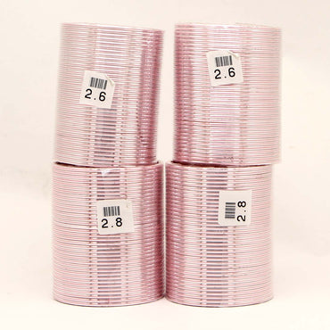 Light Pink Color 4 Set Of Fashion Bangles Combo Size(2 Set Of 2.6, 2 Set Of 2.8)