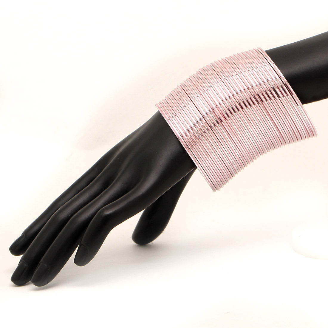 Light Pink Color 4 Set Of Fashion Bangles Combo Size(2 Set Of 2.6, 2 Set Of 2.8)