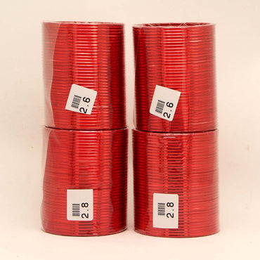 Red Color 4 Set Of Fashion Bangles Combo Size(2 Set Of 2.6, 2 Set Of 2.8)