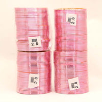 Pink Color 4 Set Of Fashion Bangles Combo Size(2 Set Of 2.6, 2 Set Of 2.8)