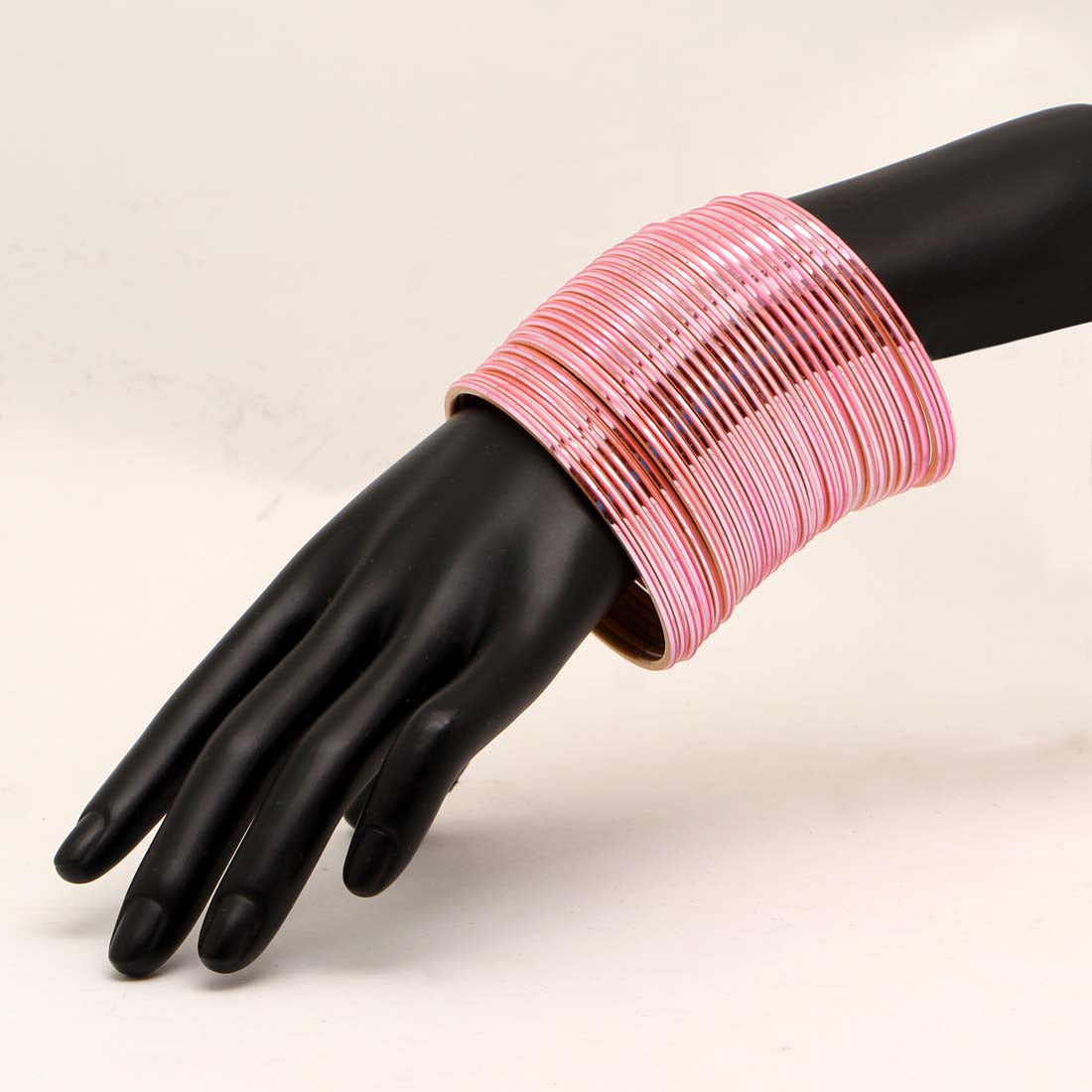 Pink Color 4 Set Of Fashion Bangles Combo Size(2 Set Of 2.6, 2 Set Of 2.8)