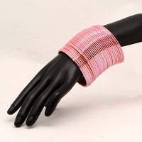 Pink Color 4 Set Of Fashion Bangles Combo Size(2 Set Of 2.6, 2 Set Of 2.8)