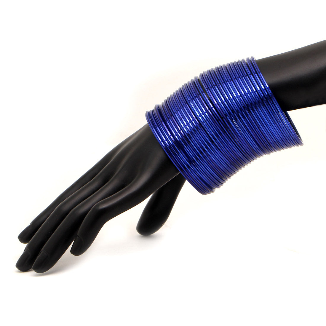 Blue Color 4 Set Of Fashion Bangles Combo Size(2 Set Of 2.6, 2 Set Of 2.8)