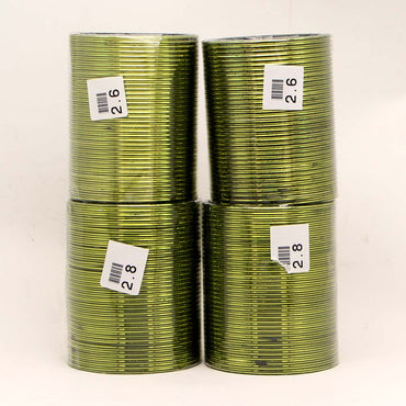 Mehandi Green Color 4 Set Of Fashion Bangles Combo Size(2 Set Of 2.6, 2 Set Of 2.8)