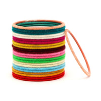 Multi Color 12 Set Of Kids Bangles Combo Size: (3 Set Of 1.12, 3 Set Of 1.14, 3 Set Of 2.0, 3 Set Of 2.2)
