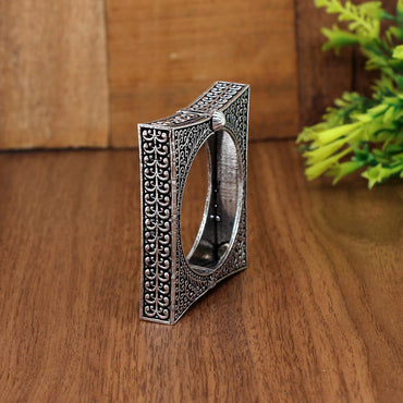 Silver Color Oxidised Bracelet