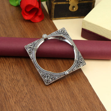 Silver Color Oxidised Bracelet