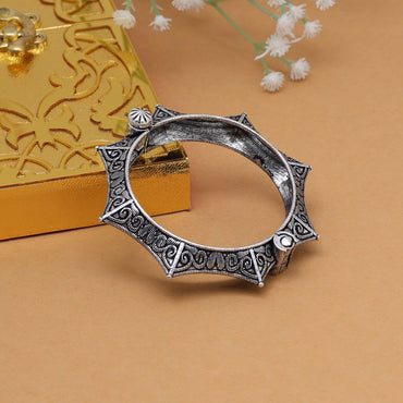 Silver Color Oxidised Bracelet