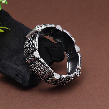 Silver Color Oxidised Bracelet
