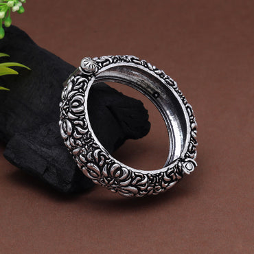 Silver Color Oxidised Bracelet