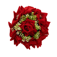 Maroon Color Rose Flower Hair juda//Bun