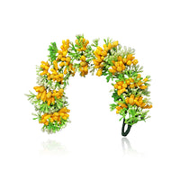 Yellow Color Flower Gajra For Women Hair Pin