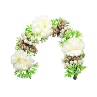 White Color Rose Flower Gajra For Women Hair Pin