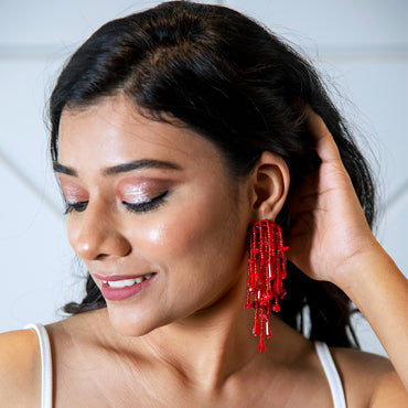 Helen Earrings - Red