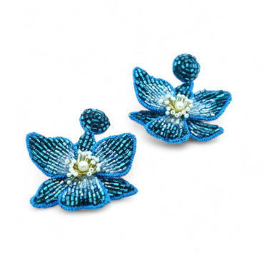 Blossom Earrings - Blue