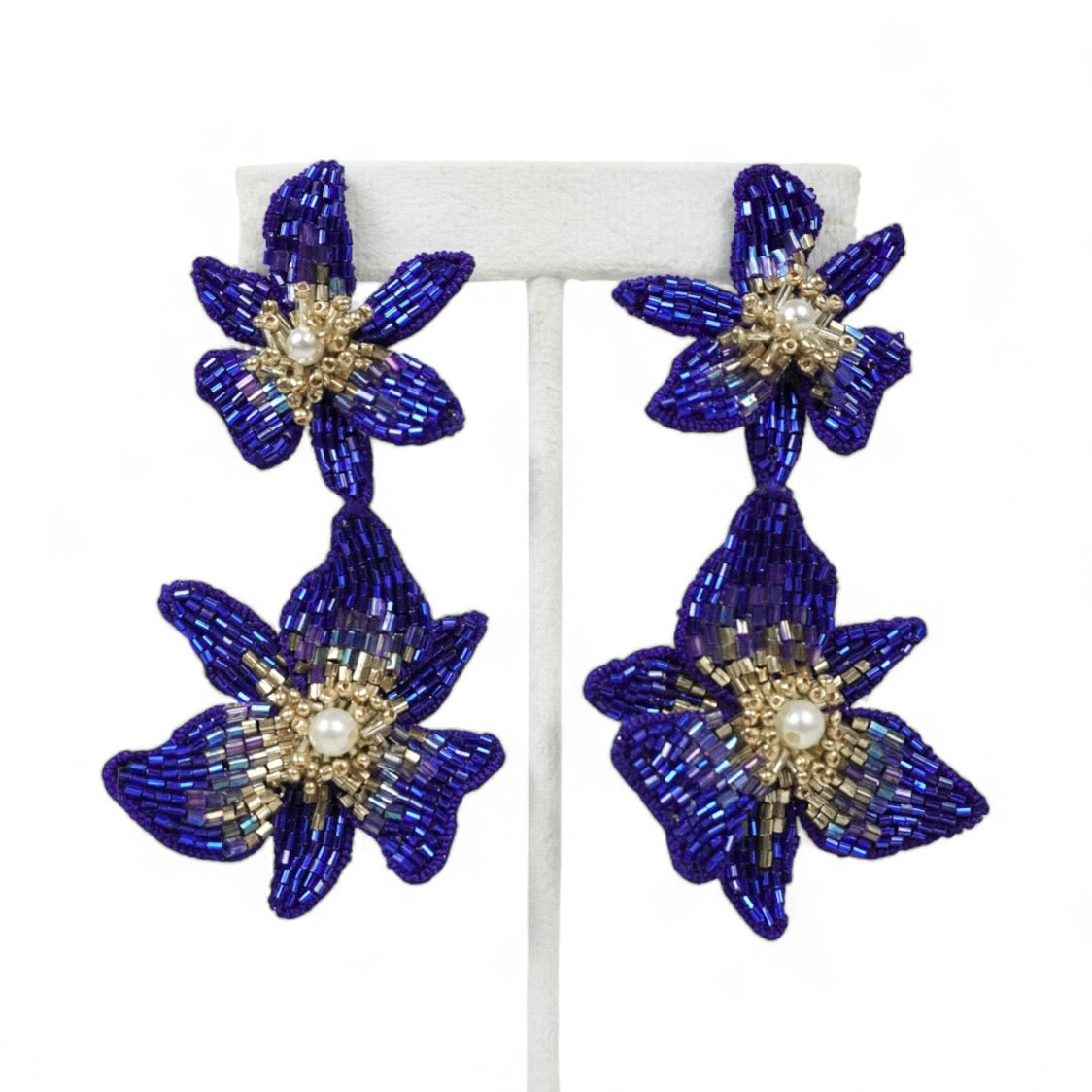 Orchid Earrings - Blue