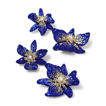 Orchid Earrings - Blue