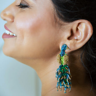 Mor Bagh Earrings - Green
