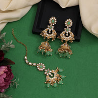 Pista Green Color Long Kundan Necklace Set