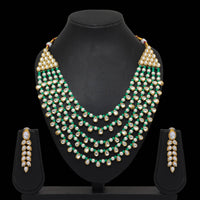 Green Color Kundan Necklace Set