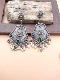 Authentic Kuchi Afghani Earrings - Handcrafted Tribal Beauty