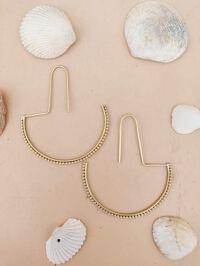 Handmade Brass Hoop Earring
