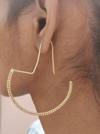 Handmade Brass Hoop Earring